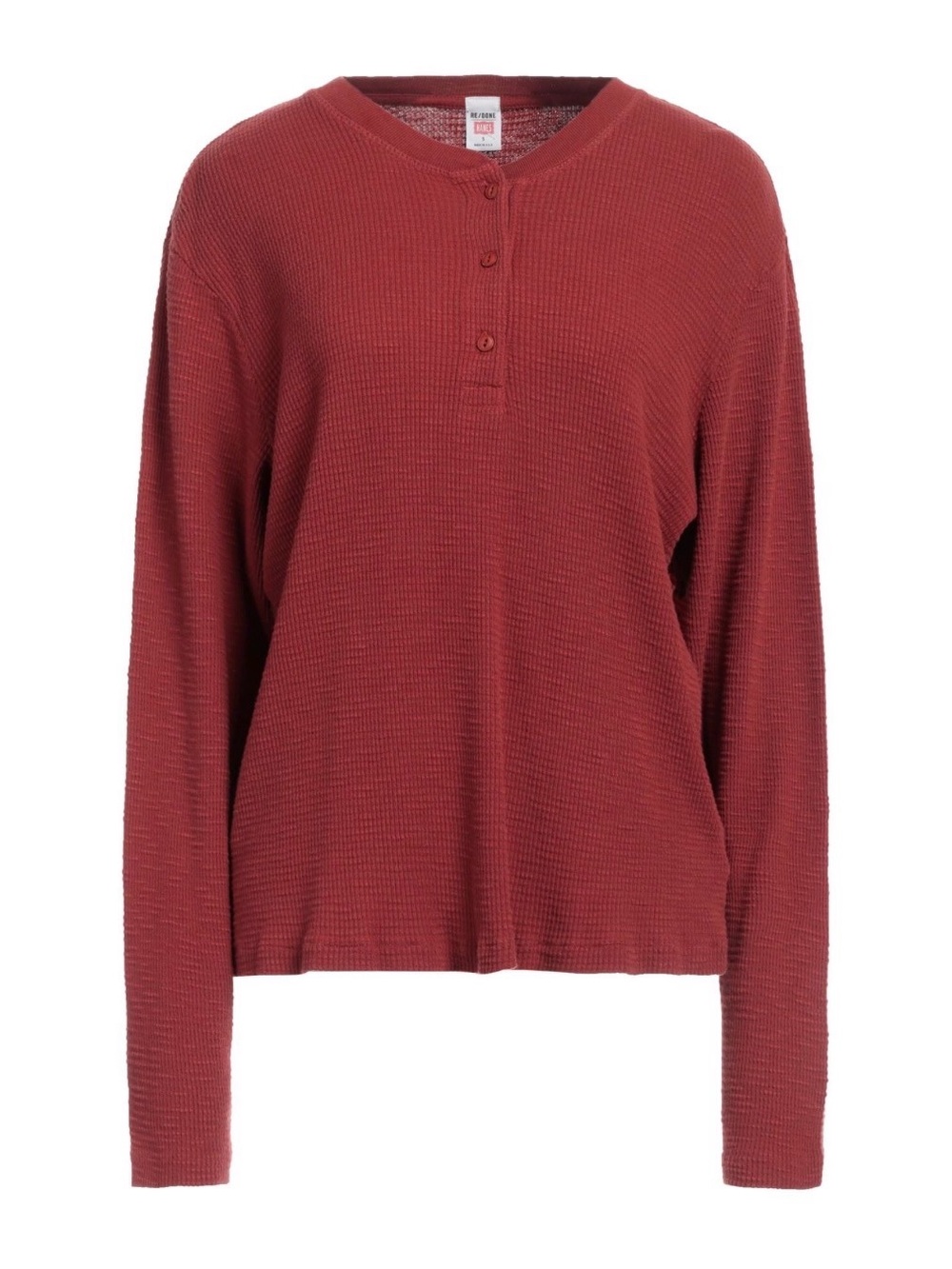 NWT Re/Done x Hanes Brick Henley Thermal - Oversized Medium